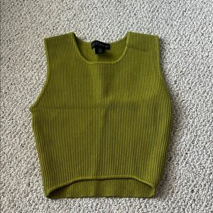 House of Harlow 1960 Chartreuse Ribbed Crop Top